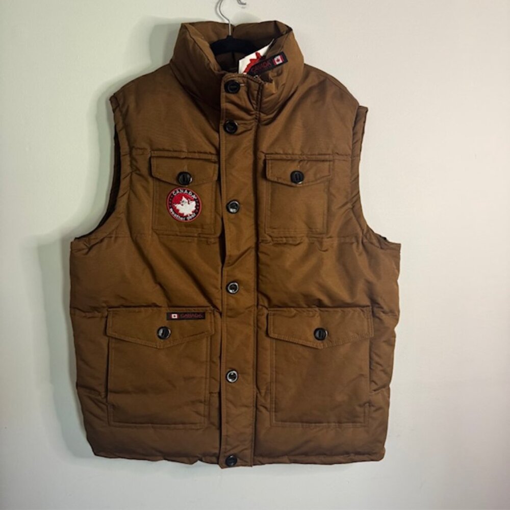 Canada Weather Gear Men's Brown Fleece Lined Puffer Vest Size XL NEW!!!